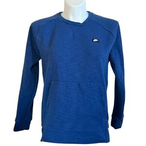 NIKE Womens Blue Crew Neck Sweatshirt L Large